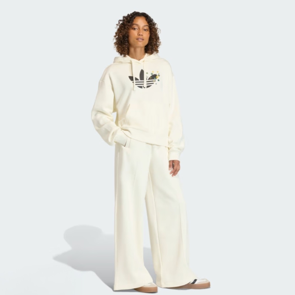 Adidas Women's Off-White Wide-Leg Pants